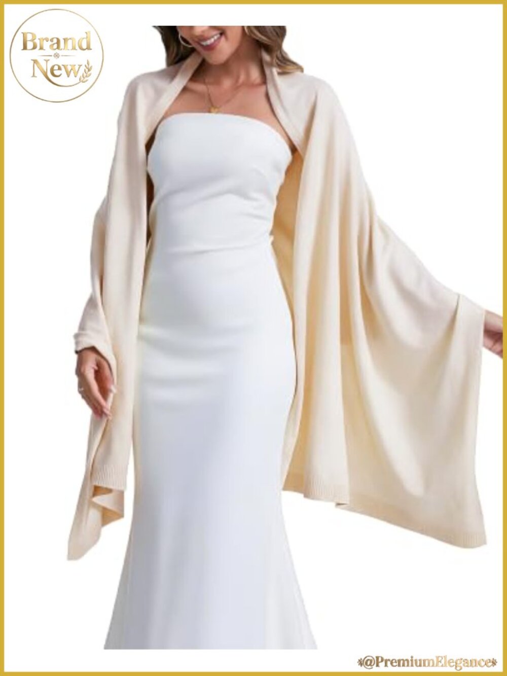Oversized Knit Pashmina Shawl Wrap for Evening Dresses Weddings
